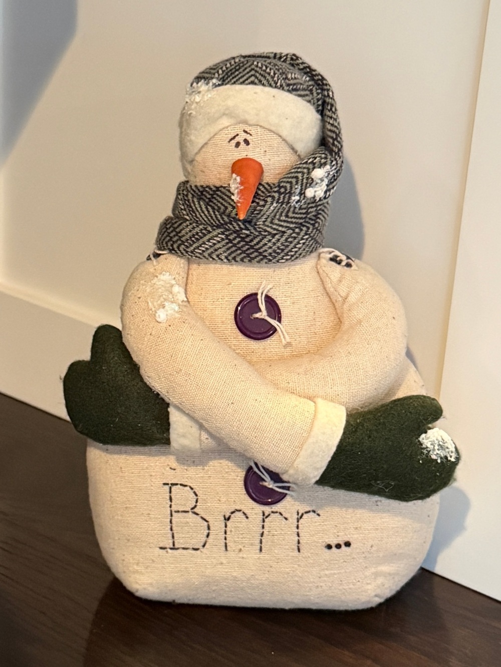 Winter Decor Fabric Snowman Doll